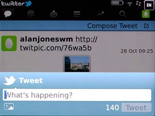 Highlight What's happening? and key in the required text.