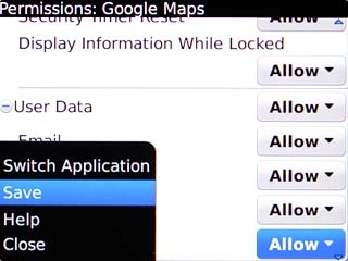 Scroll to Save and press the Navigation key.
