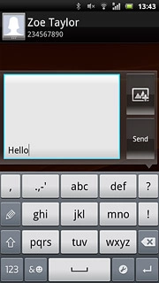 Press Send when you've written your text message.