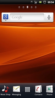 The alarm icon shows that the alarm is set.Further information:Set the alarm