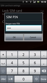 Key in the new PIN again and press OK.