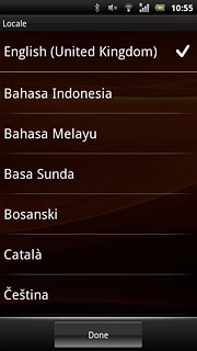 Press the required language.