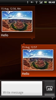 Press and hold the required text message until a pop-up menu is displayed.