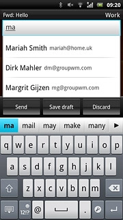 Press the required contact.