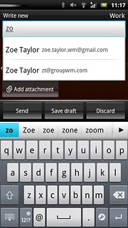 Key in the first letters of the required contact.Matching contacts are displayed.Press the required contact.