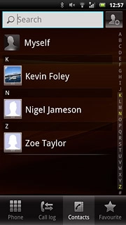 Press the new contact icon.