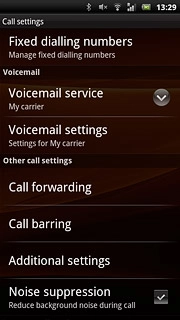 Press Call forwarding.