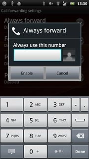 Key in +61414121121 and press Enable.The request is sent.