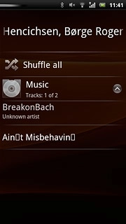 Press the required audio file.
