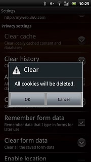 Press OK to confirm.