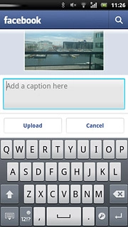 Key in text for the picture.Press Upload.