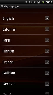 When the box next to the language is ticked (V), it's selected.