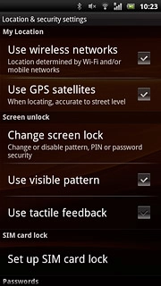 Press Change screen lock.