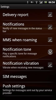 When the box next to the menu item is ticked (V), the function is turned on.