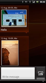 Press and hold the required text message until a pop-up menu is displayed.