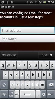 Press Email address and key in your email address.