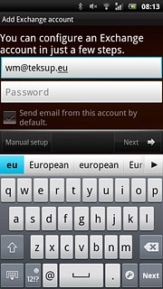 Press Password and key in your password.