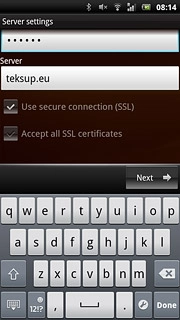 Press Use secure connection (SSL) to turn SSL encryption on or off.