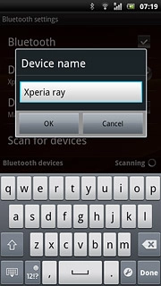 Key in the required name and press OK.