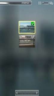 When a picture or video clip is ticked (V), it's selected.