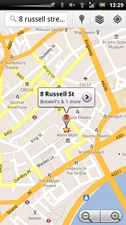 Press the information field above the destination.