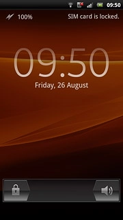 Press and drag the unlock icon right.