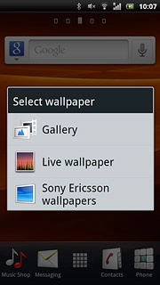 Press Gallery, Live wallpaper or Sony Ericsson wallpapers.