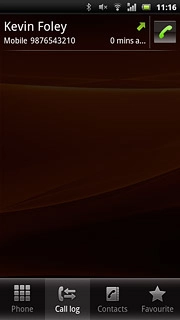 Press the call icon next to the required number.