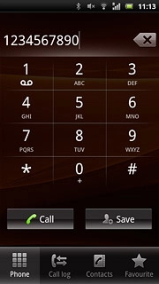 Key in the required number and press Call.