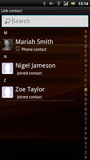 Press the required contact.