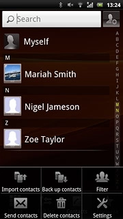 Press Import contacts.