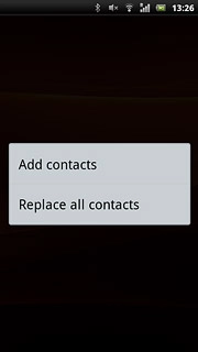 Press Add contacts or Replace all contacts.