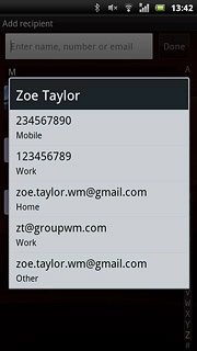 Press the required phone number.