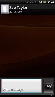 Press Write message and write the required text.