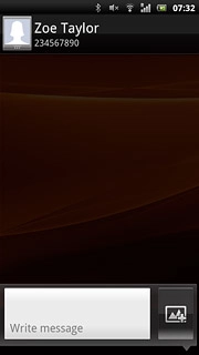 Press Write message and write the required text.