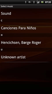 Press the required audio file.