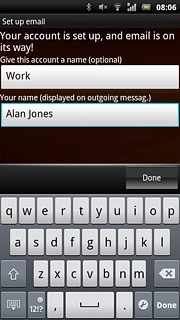 Press Done.Wait while your phone retrieves new email messages.