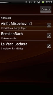 When the box next to an audio file is ticked (V), the audio file is selected.