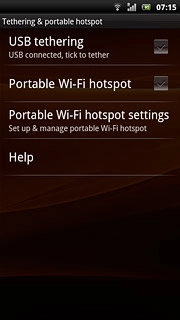 Press Portable Wi-Fi hotspot settings.