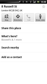 Press the directions icon.