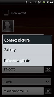 To use a saved picture:Press Gallery.