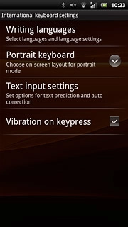 Press Text input settings.