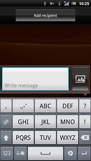 Press the predictive text dictionary icon to turn the function on or off.