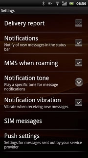 When the box next to the menu item is ticked (V), the function is turned on.