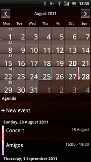Press arrow right or arrow left to select the required month.