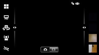 To turn on video light:Press the video light icon.