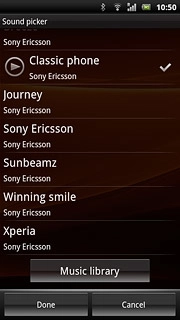 Press the different ring tones to listen to them.