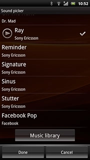 Once you've found a message tone you like, press Done.