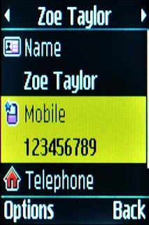 Highlight the required number and press Connect.