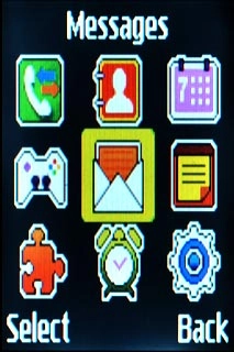 Scroll to Messages and press the Navigation key.